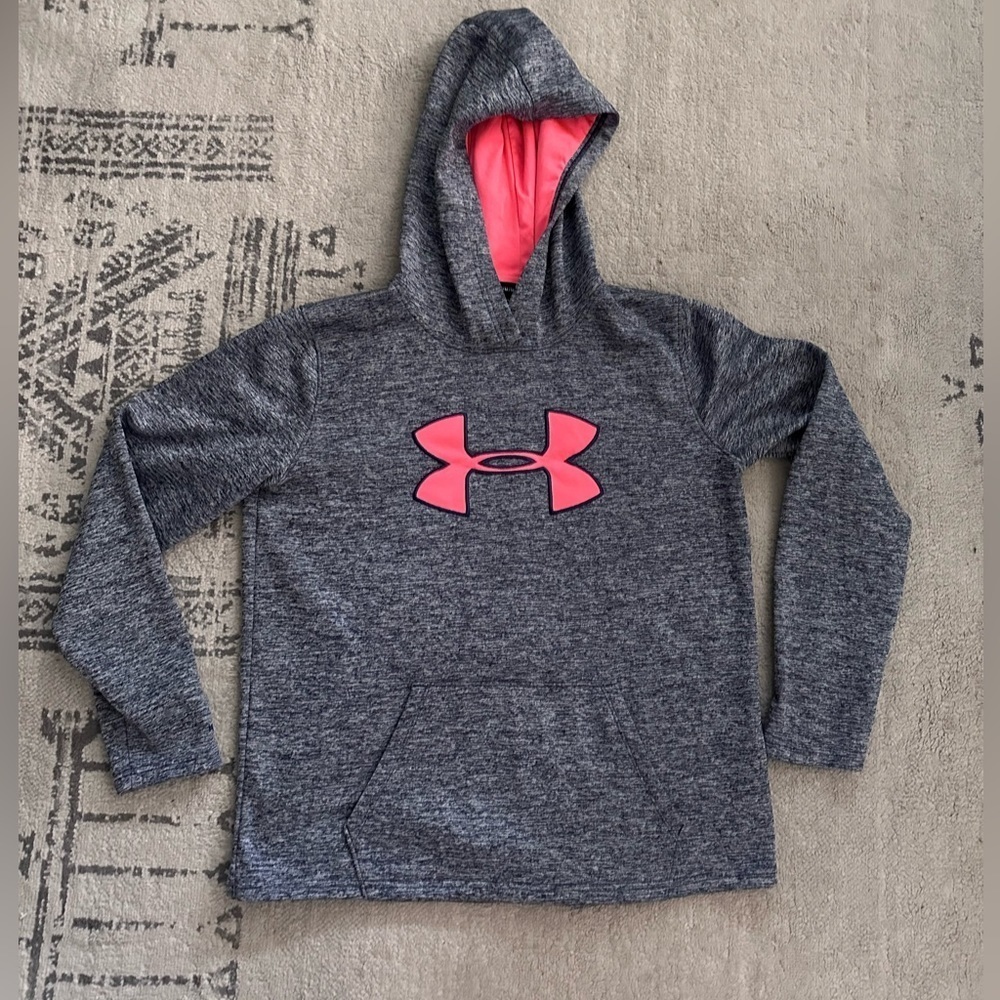 Under Armour Grey and Pink Sweatshirt / Hoodie Size Medium